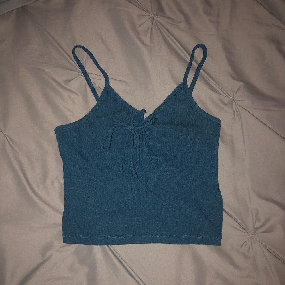 Cropped tie tank top